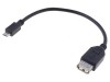 Cablu OTG USB 2.0 A la Micro B 0.2m Negru, Goobay