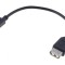 Cablu OTG USB 2.0 A la Micro B 0.2m Negru