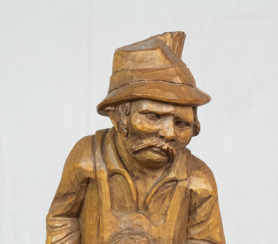 Statuie lemn bautor de bere bavarez foto