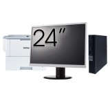 Calculator Second Hand DELL OptiPlex 5070 Mini, Intel Pentium Gold G5600T 3.30GHz, 8GB DDR4, 256GB SSD + Monitor 24&amp;quot; + Imprimanta Brother HL-L630