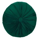 Perna Decorativă, Velvet, Rotundă, Nasture, Culoare Verde, Diametru 40 cm, Inălțime 10 cm
