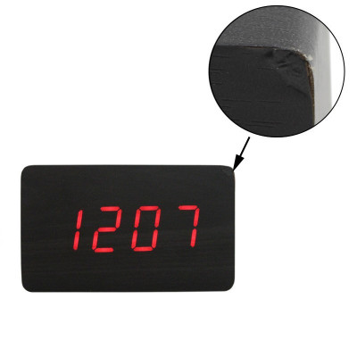 Ceas cu display LED rosu, senzor sunet, temperatura, calendar, RESIGILAT foto