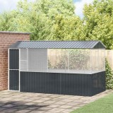 Cușcă Păsări vidaXL Antracit 410x210x230cm Oțel Galvanizat Volieră Exterior Spațioasă Rezistentă