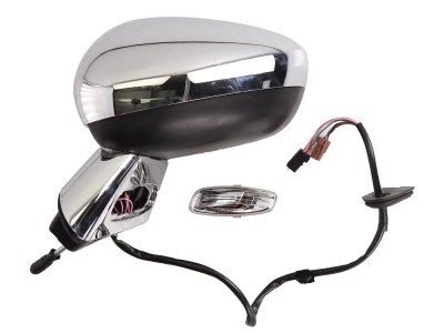 Oglinda usa exterioara Citroen C3, 03.2010-12.2016, partea Stanga, reglare electrica; capac cromat; incalzit; sticla convexa; geam cromat; rabatabil; foto