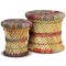 vidaXL Taburete cu detalii Chindi, 2 buc., multicolor, bambus 244216
