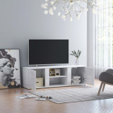 Comodă TV, alb extralucios, 120 x 34 x 37 cm, PAL, vidaXL