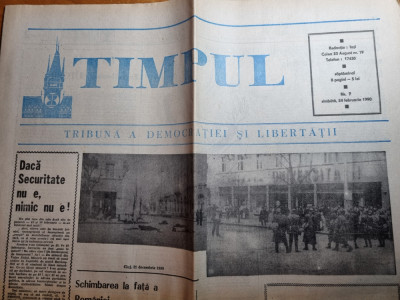 ziarul timpul 24 februarie 1990-foto cluj,24 decembrie 1989 foto