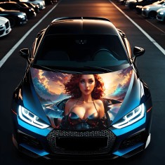 Folie Capota Auto &bdquo;Hood Art&rdquo; rezistenta la exterior, marime M (165 x 120cm) &ndash; Cod: AVX-CAPOTA-012M