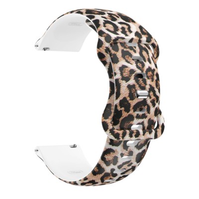 Curea silicon, compatibila Garmin Vivomove HR, VD Very Dream&amp;reg;, Quick Release, White Leopard foto