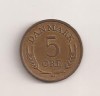 Moneda Danemarca - 5 Ore 1963 v4, Europa
