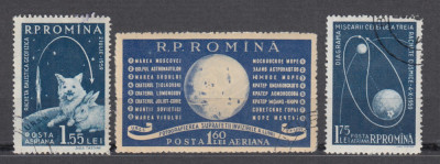 ROMANIA 1959 LP 487 ANUL GEOFIZIC INTERNATIONAL SERIE STAMPILATA foto