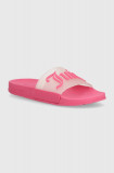 Juicy Couture papuci SEANA TRANSLUCENT STRAP femei, culoarea roz, JCFYL2220002