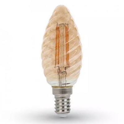 Bec LED E14 4W cu filament 2200K alb cald V-TAC foto