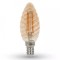 Bec LED E14 4W cu filament 2200K alb cald V-TAC