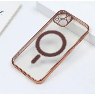 Husa Cover Beauty Lens Frame Magsafe pentru iPhone 14 Plus Auriu foto