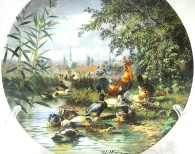 FARFURIE DECORATIVA PORTELAN SELTMANN WEIDENN BRADEX EDITIE LIMITATA RATE SI GAINI LA IAZUL SATULUI 19 CM foto