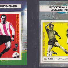 DB1 CM Fotbal Mexic 1970 2 x SS MNH Cupa Jules Rimet NDT