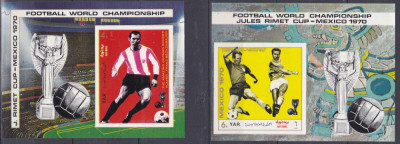 DB1 CM Fotbal Mexic 1970 2 x SS MNH Cupa Jules Rimet NDT foto