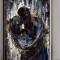 Peisaj abstract semnat tablou living, tablou decorativ, Pictura moderna 73x153cm