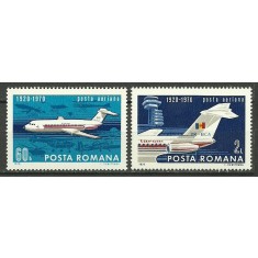 1970 - aviatia civila, serie neuzata
