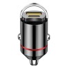Incarcator auto 2 in 1, flippy, port usb fast charge qc3.0 si type c, pd 30w, negru