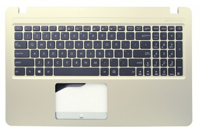 Carcasa superioara cu tastatura palmrest Laptop, Asus, K543BA, K543UA, aurie, layout US foto