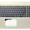 Carcasa superioara cu tastatura palmrest Laptop, Asus, K543BA, K543UA, aurie, layout US