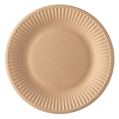 Farfurii Carton Kraft, 19.5cm, Set 10 Bucăți, Ecologice, Compostabile foto
