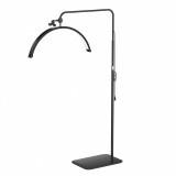 Cumpara ieftin Lampa cosmetica tip semiluna, LED, 40 W, 2500 lm, 320 LED-uri, lumina calda rece neutra, inaltime 139-184 cm, negru