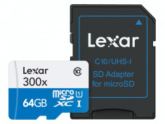 Card memorie Lexar MicroSDXC 64GB, LSDMI64GB1EU300A foto