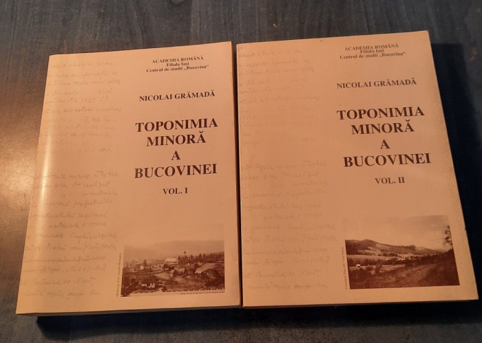 Toponimia minora a Bucovinei Nicolai Gramada