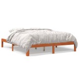 Gossi cadru de pat fara saltea, maro ceruit 180x200 cm lemn masiv pin