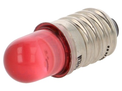 Lampă LED E10 roșie 230V foto