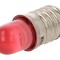 Lampă LED roșie E10 230V AC