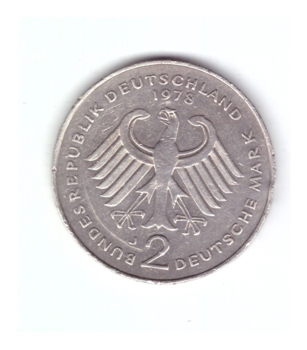 Moneda Germania 2 mark/marci 1978 J, stare buna, curata