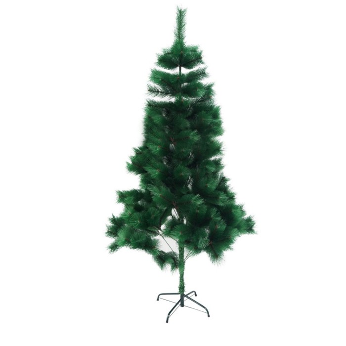 Brad de craciun artificial tip pin, suport metalic inclus, inaltime 180 cm, clasic, verde