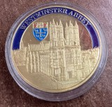 S C3 12 - Medalie / coin tematica turism - Anglia - Westminster Abbey