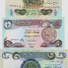 Bancnota Irak 1/4 , 1/2 si 1 Dinar 1979-85 - P67-69 UNC ( set x3 )