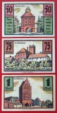 Germania lot 3 notgeld 50 + 75 pfennig + 1 Mark Stolp **