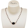 Colier rozariu argint 925 placat aur roz, spinel negru, agat, 50cm, Special Plus