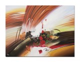 Cumpara ieftin Tablou gigant abstract pictat manual birou, living, Compozitie abstracta, 120x90cm ulei pe panza in relief efect 3D, gata de expus pe perete