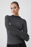 Medicine pulover femei, culoarea argintiu, light, cu turtleneck