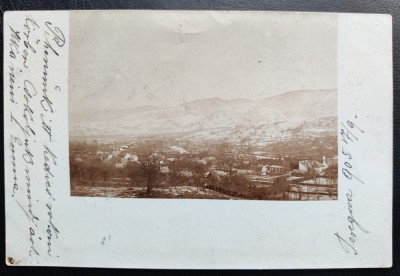 Orsova ?? 1905 - CLASICA, spate nedivizat, tip fotografie, circulata la Cluj, 1 timbru maghiar intact, stampile lizibile foto