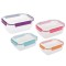 Set de caserole cu capac, Neirini, Multicolor, 2.2/ 1.3/0.75/0.35 l, 4 buc