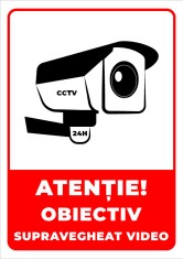 indicator rosu obiectiv supravegheat video foto