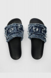 Diesel papuci Sa-Slide D Denim femei, culoarea albastru marin, Y03347-P5254-H4187