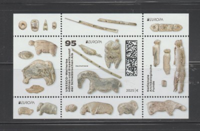 GERMANIA 2025 EUROPA CEPT - DESCOPERIRI ARHEOLOGICE NATIONALE - COLITA dantelata MNH** foto