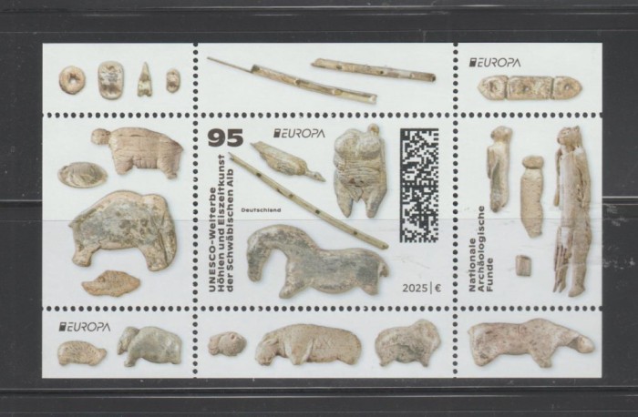 GERMANIA 2025 EUROPA CEPT - DESCOPERIRI ARHEOLOGICE NATIONALE - COLITA dantelata MNH**