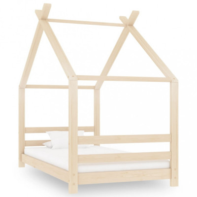Cadru de pat pentru copii, 80 x 160 cm, lemn masiv de pin foto