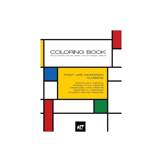 Coloring Book - Numbers Mondrian Style: libro da colorare libro de colorear livre de coloriage malbuch